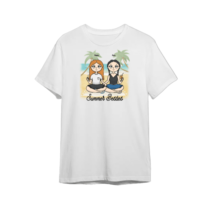 Koszulka personalizowana - Summer Besties - dla przyjaciółek - Mejkmi - Personalizowane Prezenty Dla Twoich Bliskich!